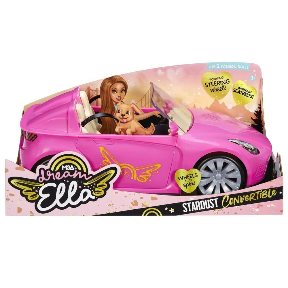 MGA Dream Ella 14" Stardust Convertible Pink Sports Car – New